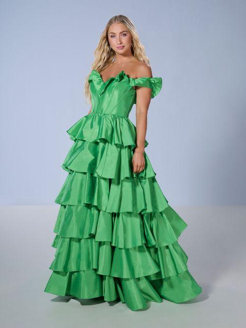 green glitz and glamour dress Glitz and Glamour Ball Gown GALINA COUTURE