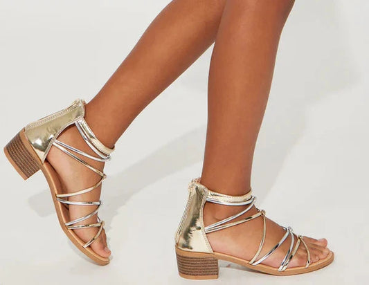 KIDS GOLD/SILVER SANDALS