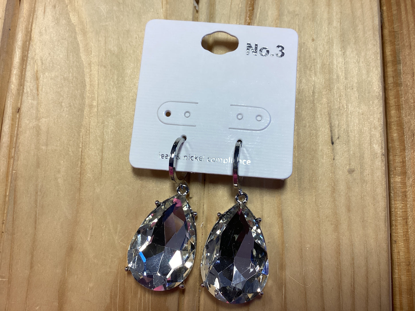 8064 AB and clear crystal earrings